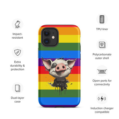 Rainbow Piggy - Tough Case for iPhone®