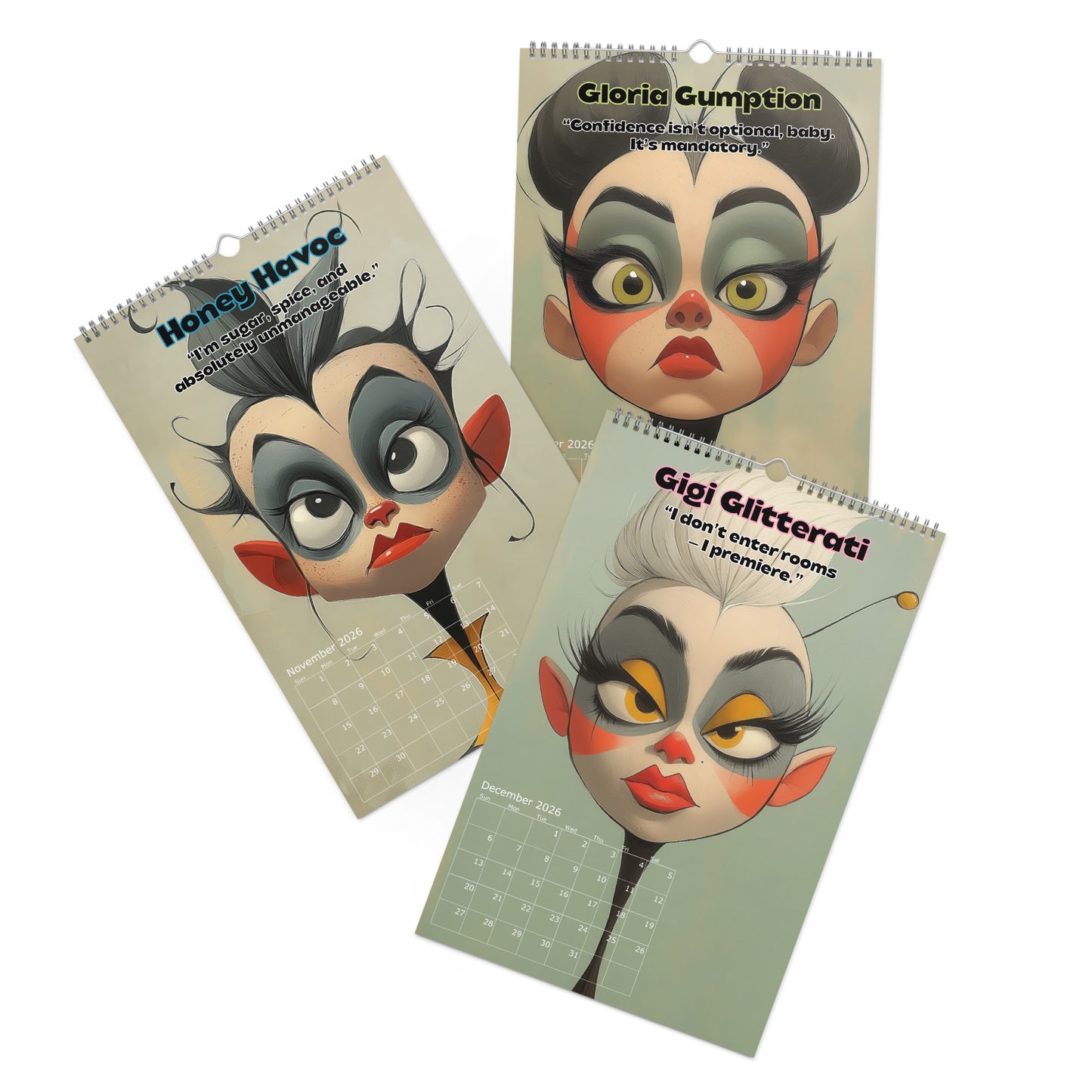 The Art of Being Too Much - 2026 Wall calendar - 11" X 17"