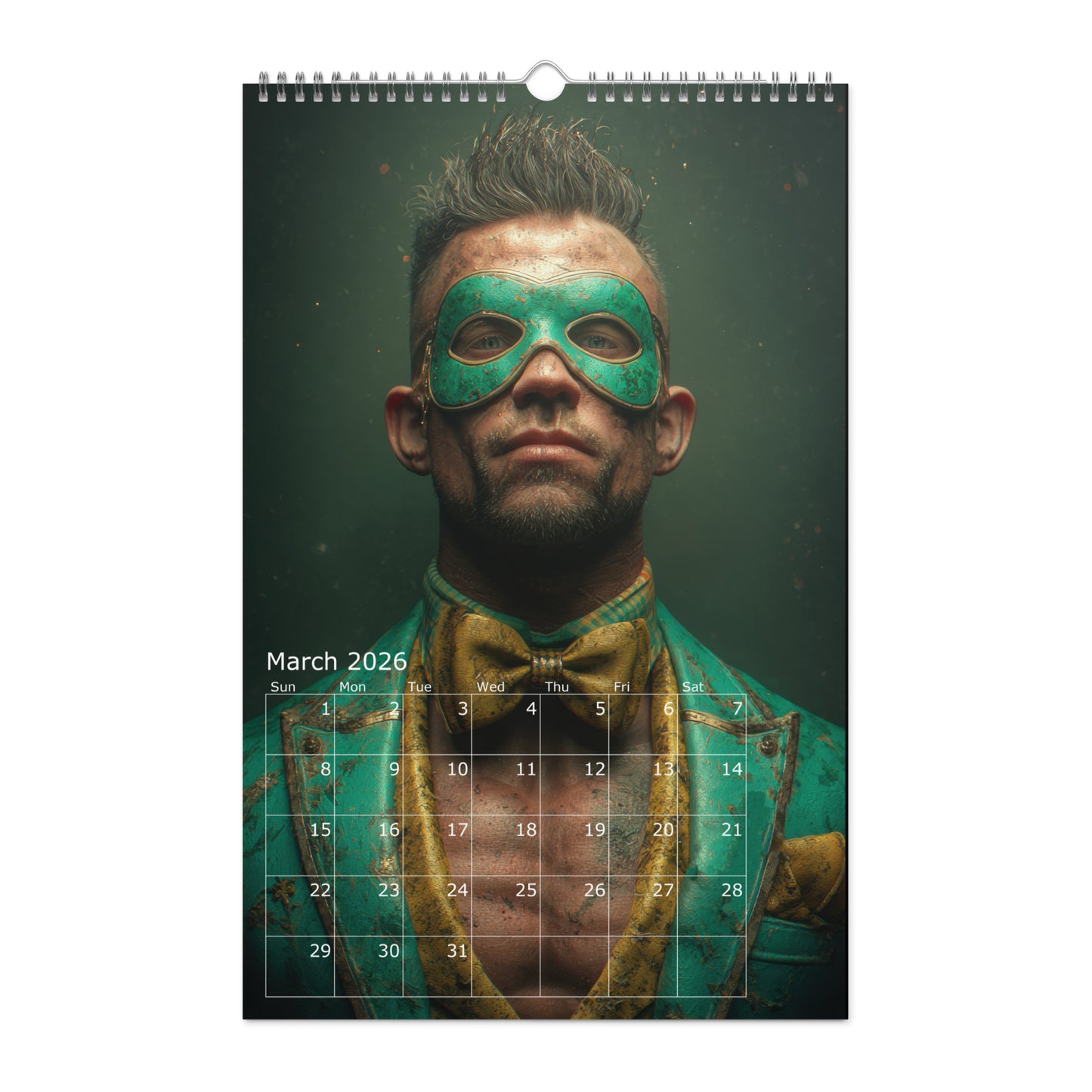 Masked Desires - 2026 Wall calendar