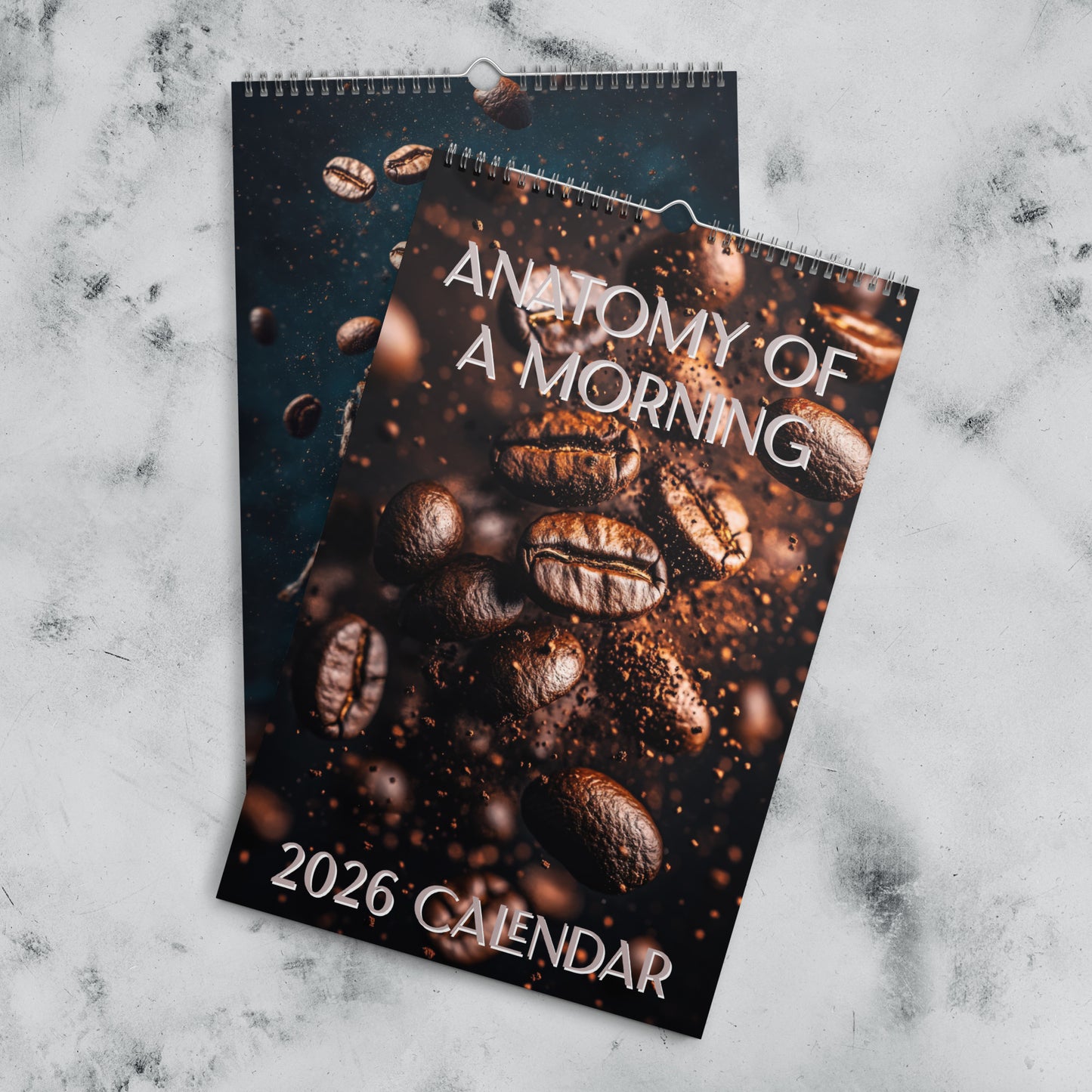 Anatomy of a Morning - 2026 Wall Calendar 11" X 17" - Warm Brown Kitchen Art - Coffee Lover Gift
