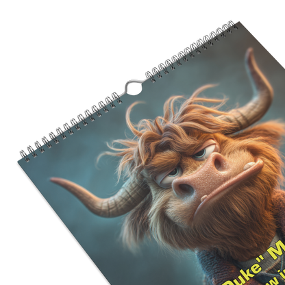 2026 Highland High Yearbook Calendar - 11"x17"– Funny Highland Cow Calendar / Wall calendar 2026
