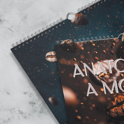 Anatomy of a Morning - 2026 Wall Calendar 11" X 17" - Warm Brown Kitchen Art - Coffee Lover Gift